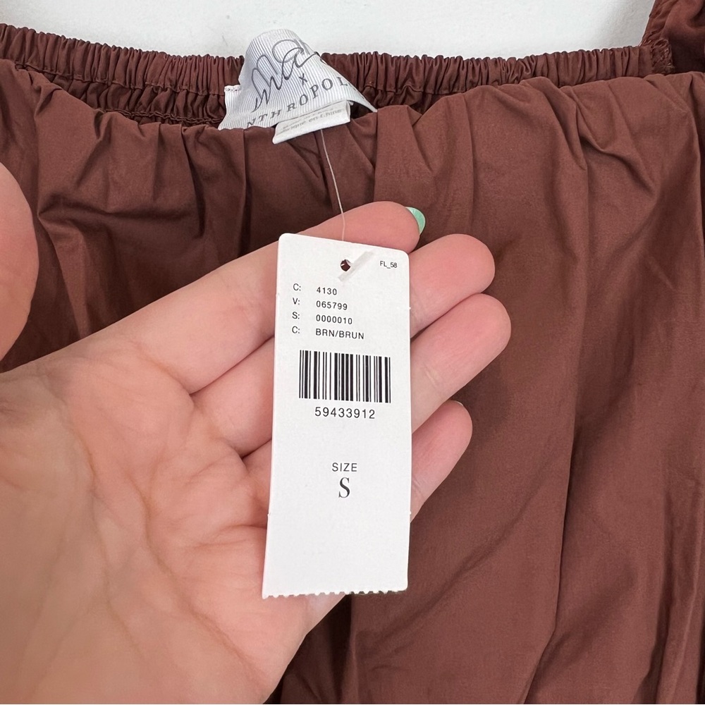 Anthropologie Rust Brown Tiered Mini Dress - Picture 5 of 15